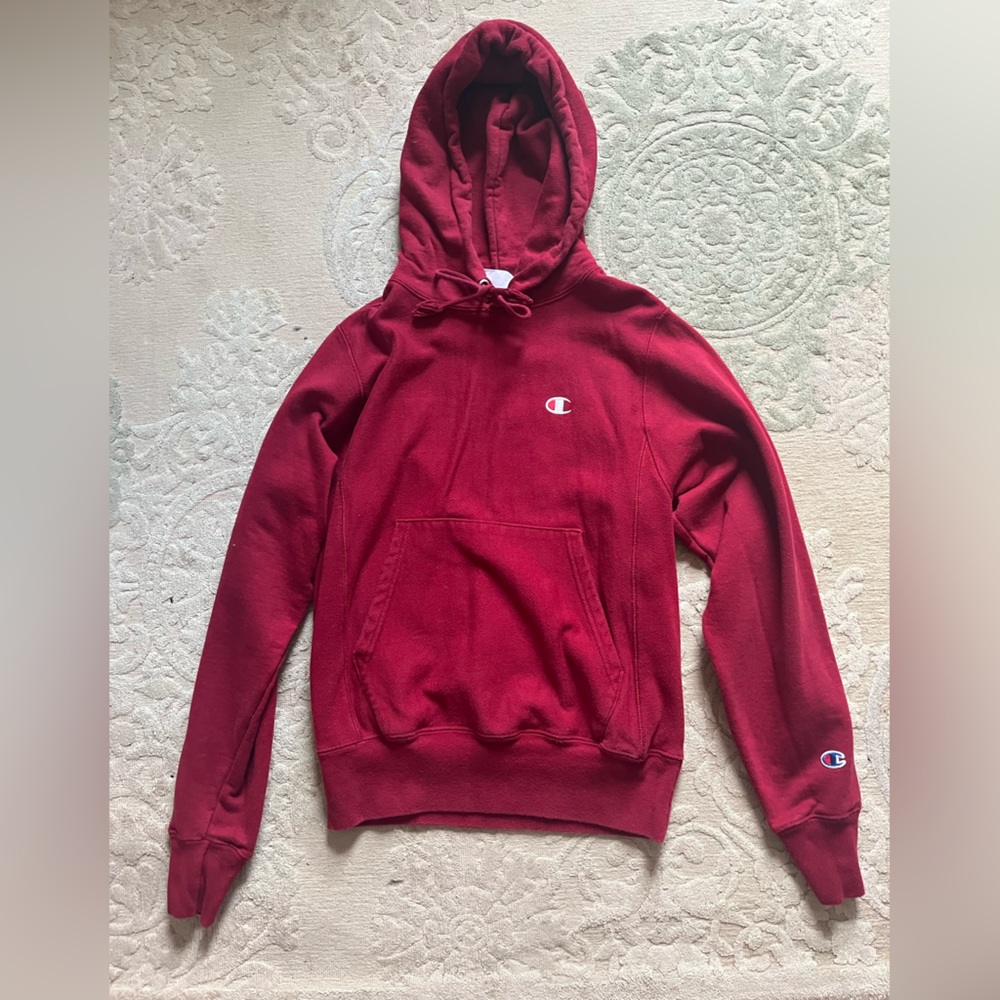Red Champion Reverse Weave Sweatshirt